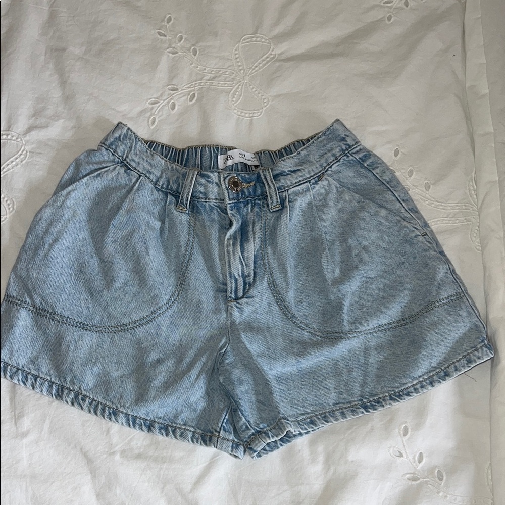 Casual Light Blue Girl’s Jean Shorts